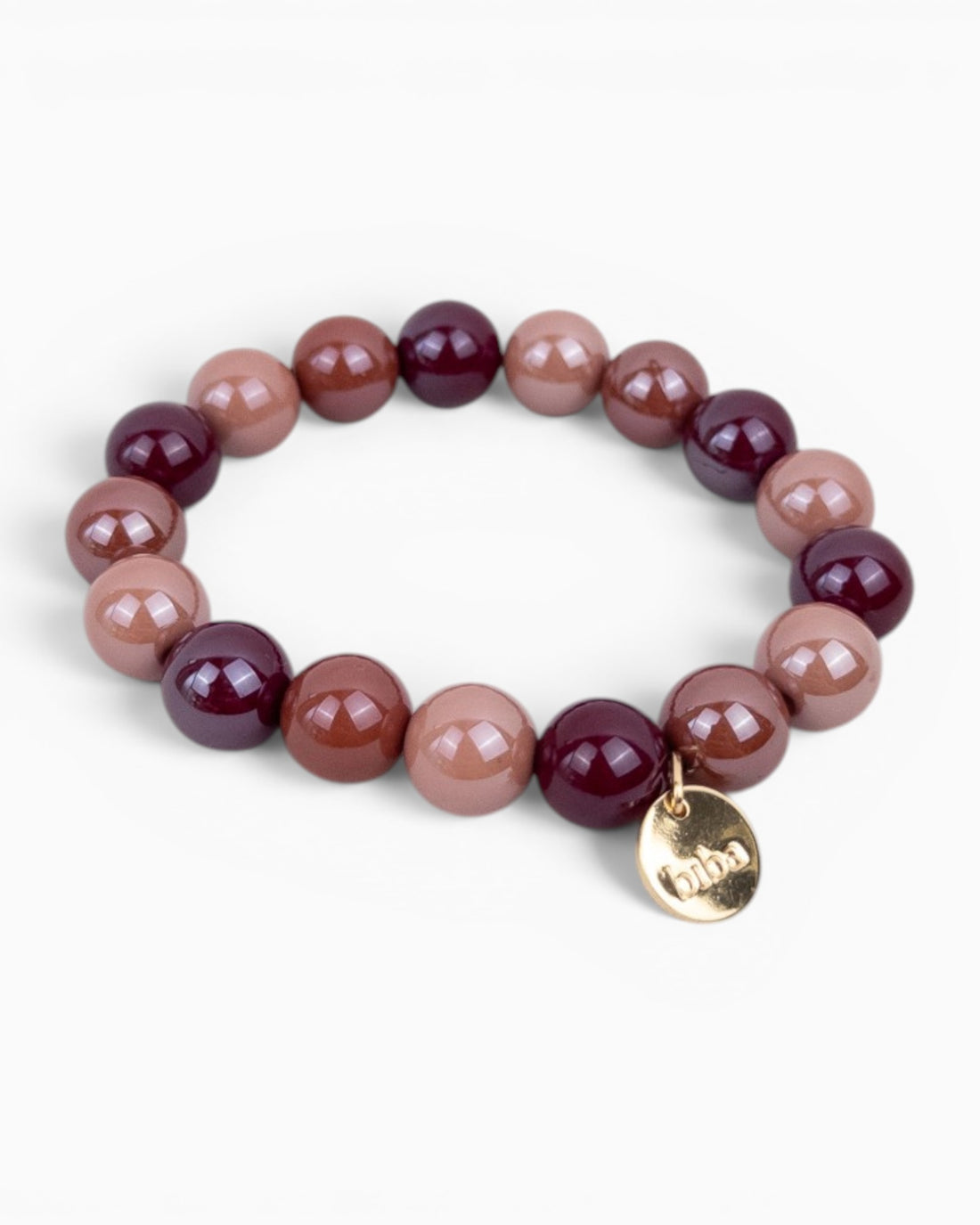 Perlenarmband marsala weinrot mix