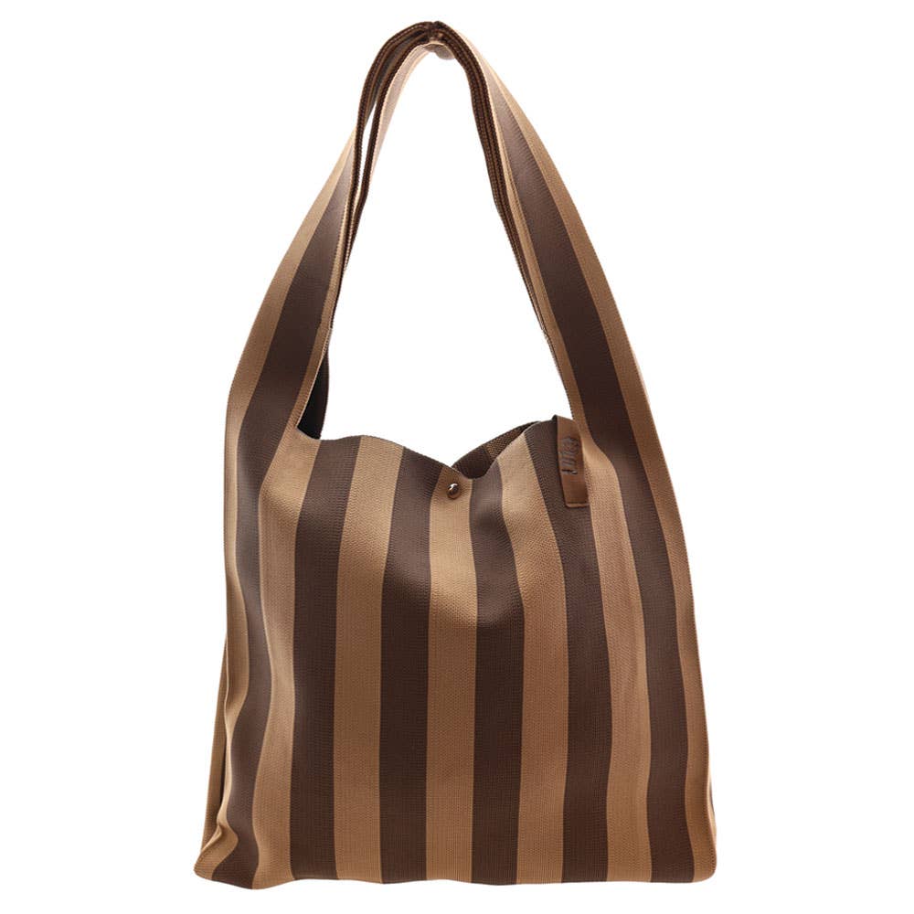 Shopper Lois mit Streifen braun