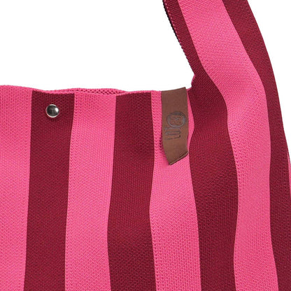 Shopper Lois mit Streifen bordeaux pink
