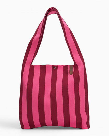 Shopper Lois LOT83 Streifen bordeaux pink